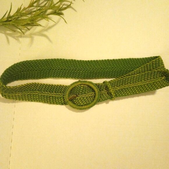 Green and Yellow woven belt - Picture 1 of 11